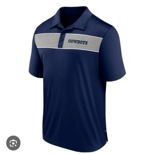 Cowboys NFL Officially Licensed Primary Color Short Sleeve Button Polo